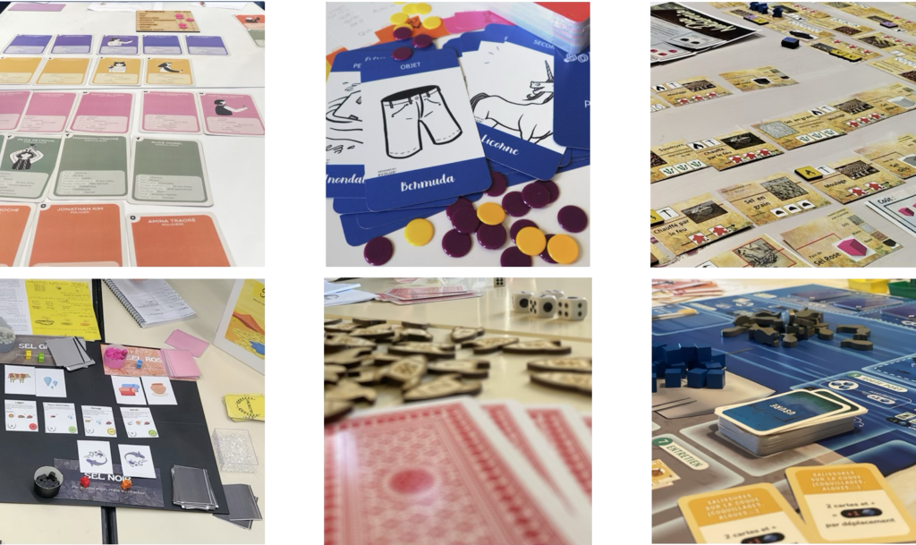 Exemples de prototypes de serious games créés lors d'une serious game jam Evolud